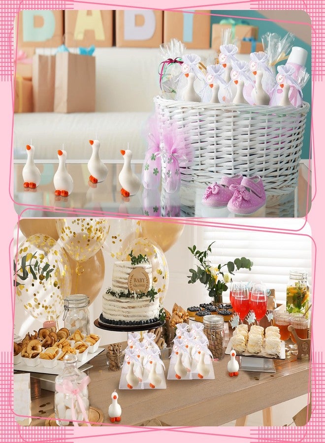 Conelist 16 Sets Silly Goose Candles Party Favors Silly Goose Candles Baby Shower Party Favors for Guests Little Tealight Candle with Thank Tags for Gender Reveal Wedding(Classic) - Image 5